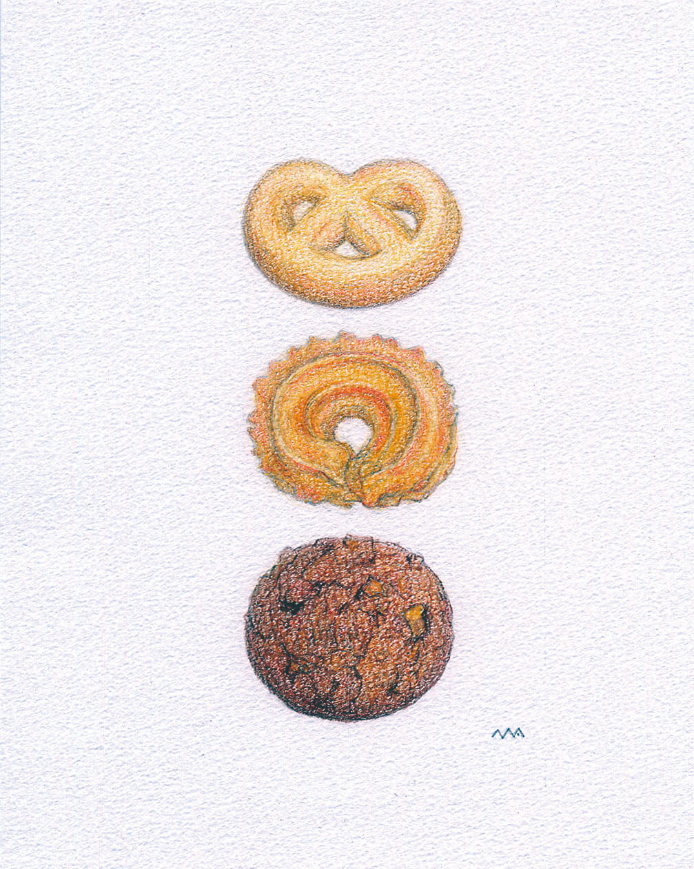 3ステップで描く色鉛筆画のイメージ
