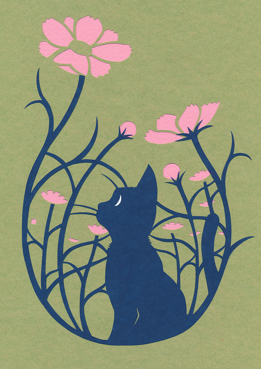 色で楽しむ切り絵のイメージ